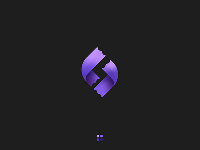 Spending | Logo concept app art black branding concept design gradient icon identity illustration logo logotype purple ribbon vector