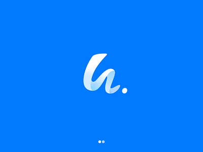 h | Logo concept blue branding concept design icon identity illustration logo logo 3d logotype mark strip typography white