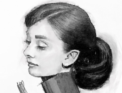 NFT Audrey Hepburn portrait audrey hepburn illustration nft portrait