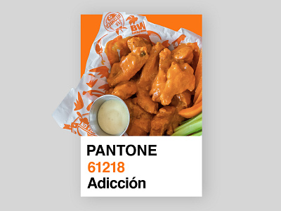 "The Pantone of addiction" Social Media Content branding buffalo wings design food photography photoshop wings