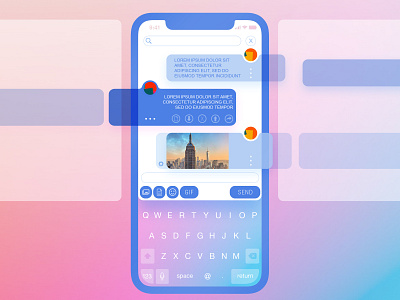 Cristal Clear IphoneX Chat app apple chat ui user interface