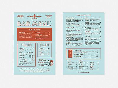Smokey Gringo Bar Menu bar branding identity illustration layout logo luchador menu restaurant typography vector
