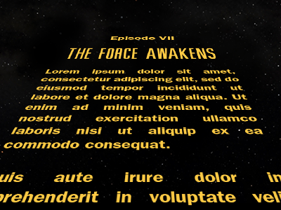 Star Wars: Episode VII Crawl TBD episode vii fantasy film logo movies sci fi science fiction star wars texture typography