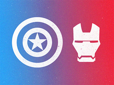 Civil War captain america civil war gradient icon iron man logo marvel texture