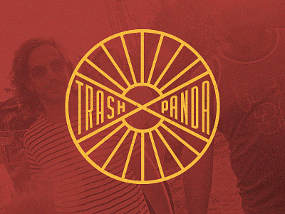 Trash Panda Concept atlanta band burst emblem identity logo sun texture vector