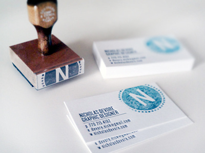 Personal Letterpress Card business card letterpress logo personal stamp stationery