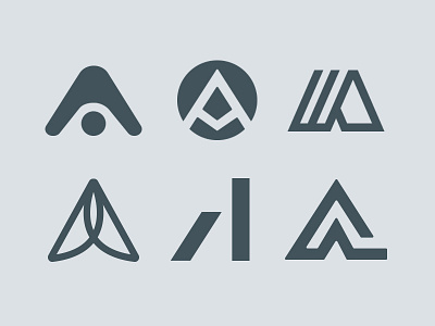 A is for Apex brand fitness identity logo mark options wip