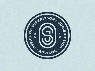 OSJ badge branding crest design emblem identity illustration logo mark texture type typography vector