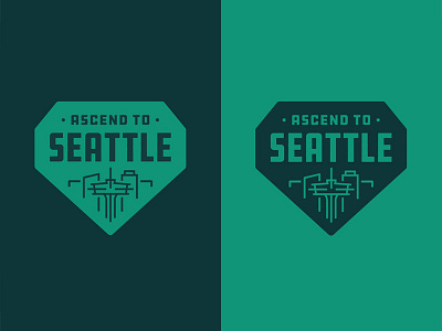 Ascend to Seattle badge branding city ddc hardware emblem icon identity illustration logo mark type typography vector