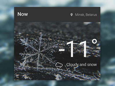 Weather widget card dark material weather widget