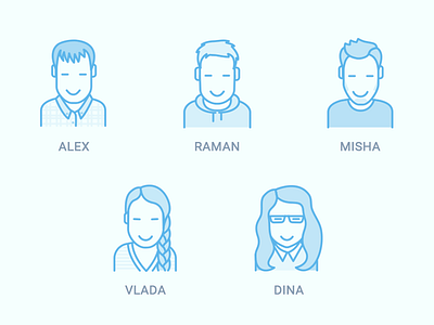 CreativeIT Team icon illustration line icon people person team