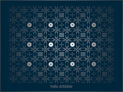 Hello Dribbble! debut pattern design