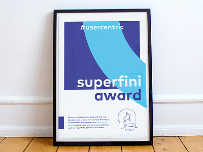 Superfini Award certificate diploma