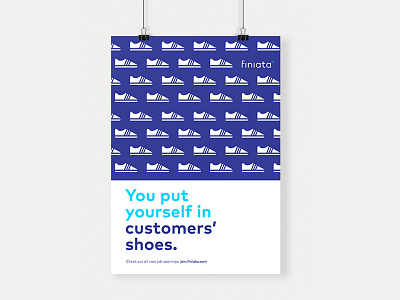 You put yourself in customers' shoes. company culture employer branding poster poster design