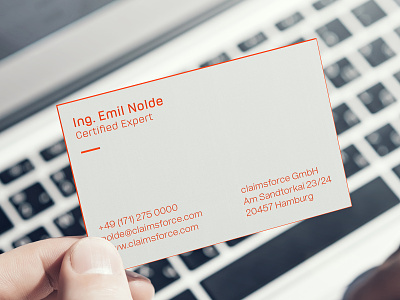 Claimsforce business cards branding busines card insurtech letterpress