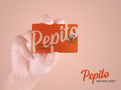 Pepito branding cryptocurrency logo script font service design