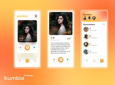 Bumble redesign bumble challenge dating app design redesign ui