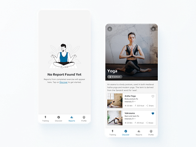 Simpl Yoga - Empty State Screen app blank state design empty empty page empty screen empty state empty state ui emptystate meditation app minimal mobile app design not found typography ui ux vector yoga yoga app