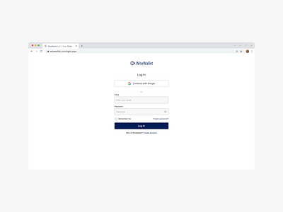 WiseWallet - Login Page