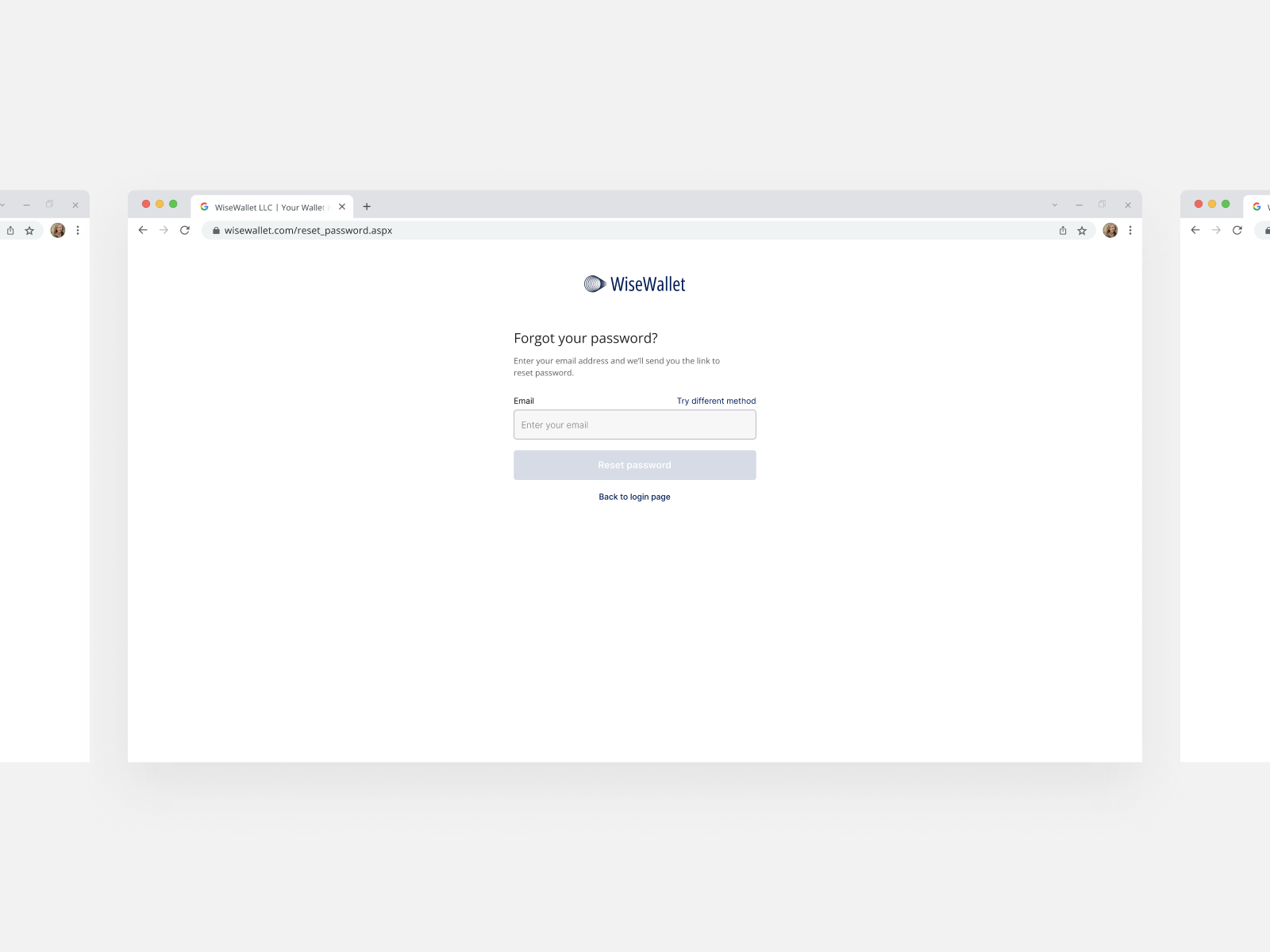 WiseWallet Forgot Password Page By Rana Darji On Dribbble