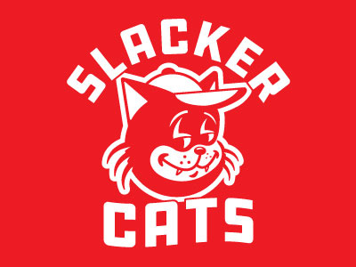Slacker Cat art direction brand branding illustration logo space sports video game
