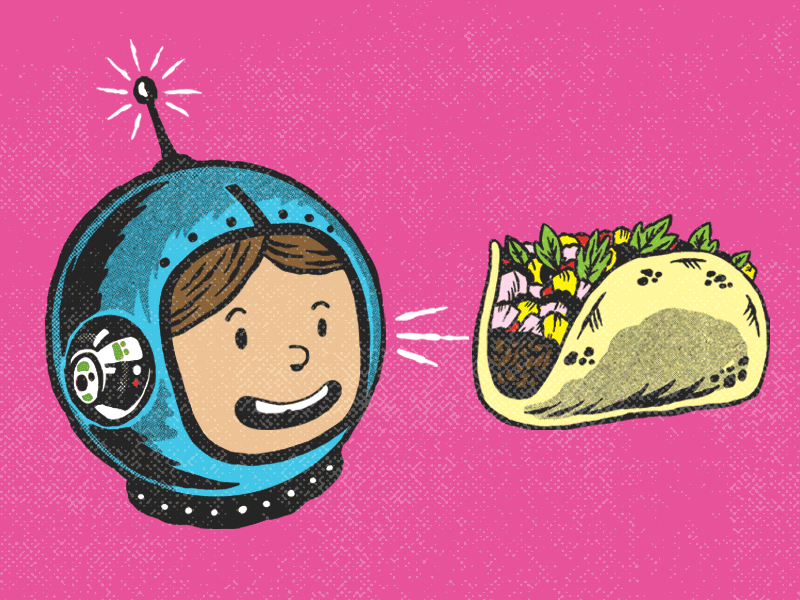 Space Boy Gif cute drawn flat food hand illustration illustrator texture vector