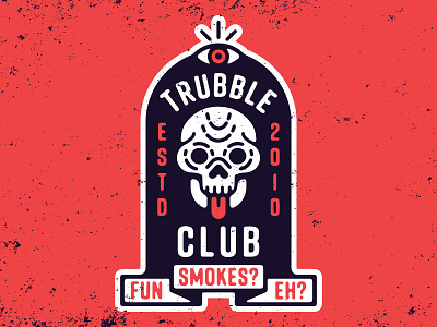 Trubble Club Logo brand character design fun logo