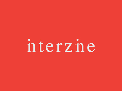 Interzine Wordmark branding design graphic logo masthead type typography