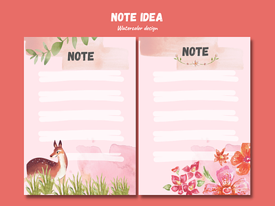 Note,planner,watercolor, notes planner, daily note, playful note note watercolor