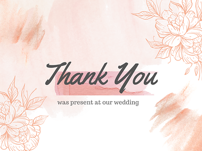 Thank you card wedding design greeting card invitation thank wedding