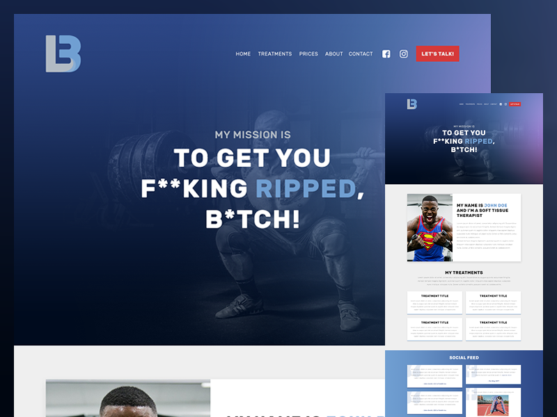 Personal Trainer Website personal trainer logo fitness www ui website