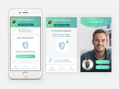 Insurance Mockup insurance ios mockup open line icons screens startup