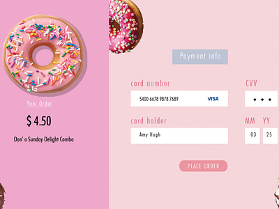Daily UI 002 // Credit Card Checkout Design