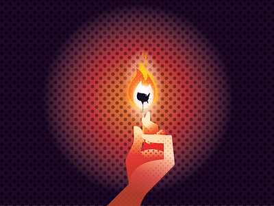 State Of The Union adobe illustrator editorial glow illustration matchstick