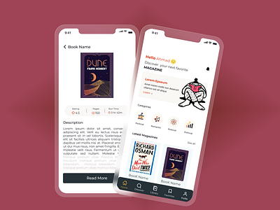 Book Store Ui design app design ui ux
