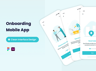 Onboarding Mobile App app branding design graphic design illustration logo ui ux vector