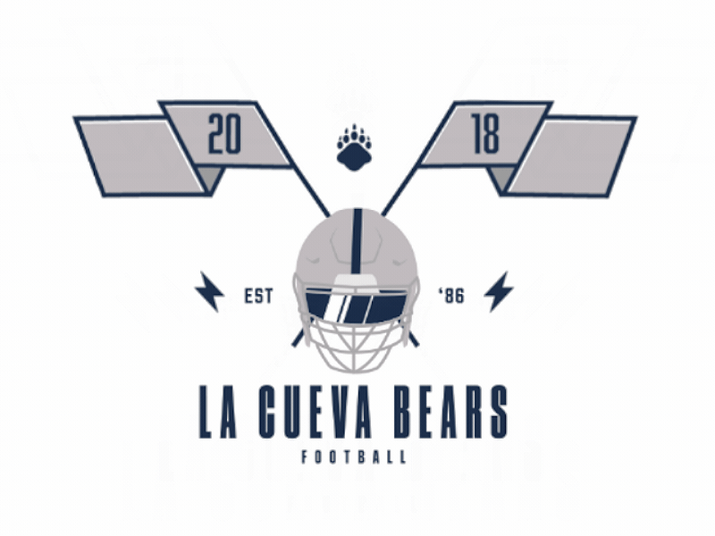 La Cueva Football | 2018 athletics badge bears football high school la cueva logo nfl sports sports design