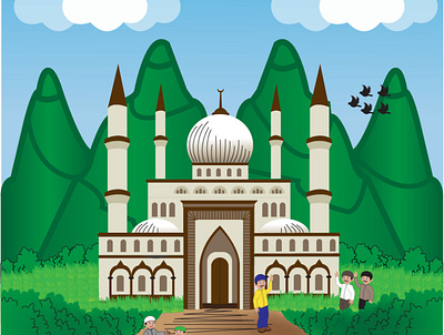 Mosque Illustration graphic design illustration