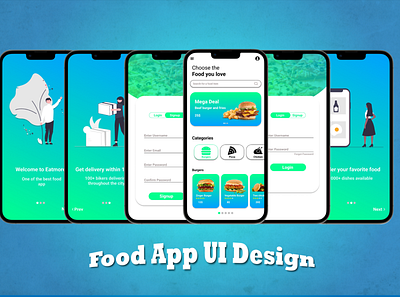Food App UI Design app app design design graphic design ui