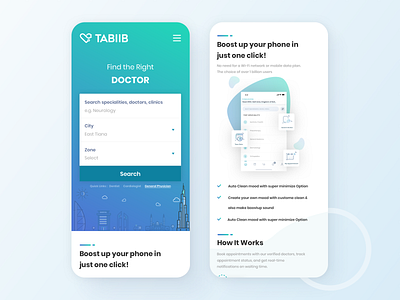 Tabib Mobile Landning Page branding dribbble iillustration landing page mobile brower mobile brower mobile responsive uxdesign visual