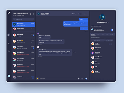 Web Business Chat branding communications dark ui design dribbble illustration profile page ui ux design vector visual visual design visualization