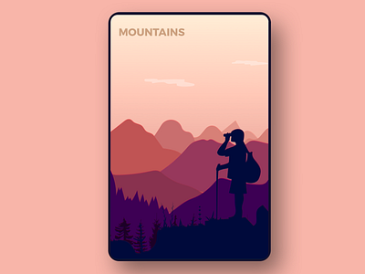 Mountains art design dribble illustrations visual