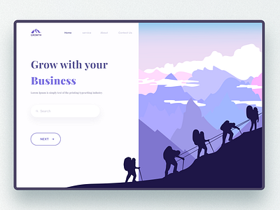 Home Page branding design dribbble homepage illustration landingpage logo mountain ui ux design ux vector visual visual design