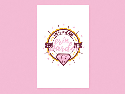 The Future Mrs bachelorette badge diamond hearts