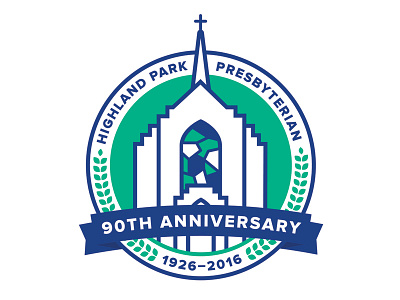 90th Anniversary 90th anniversary badge church ribbon