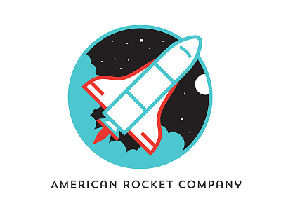 Rocket badge circle dailylogochallenge logo rocket space vector