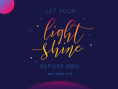 Light gradient light quote script verse