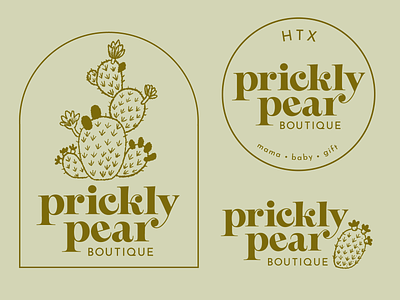 Prickly Pear Boutique Logos branding illustration logo