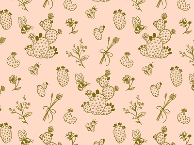 Prickly Pear Pattern illustration pattern prickly pear procreate