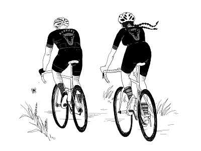 Barbon's Cyclists cycling illustration